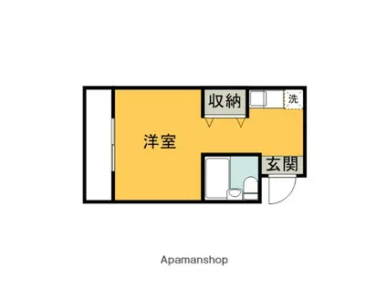 クリエーション中広(ワンルーム/2階)の間取り写真