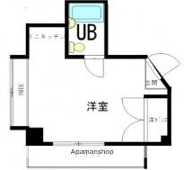 宮田ビル(ワンルーム/3階)の間取り写真