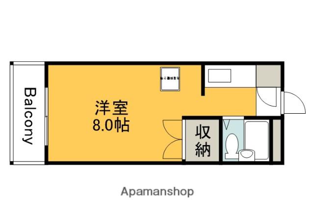 パインハウスⅠ(ワンルーム/3階)の間取り写真