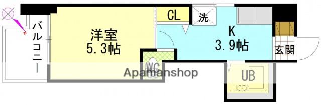 さちビル(1K/3階)の間取り写真