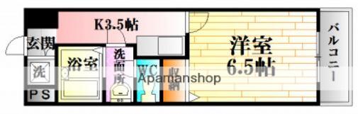 スターライツ北斗(1K/4階)の間取り写真