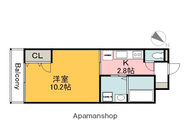 SK-1ST(1K/4階)の間取り写真