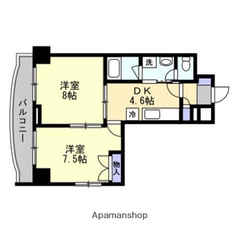 サンビレッジ段原(2K/9階)の間取り写真