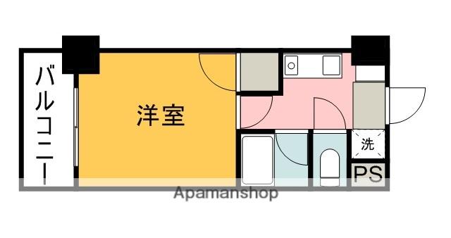 フォルム牛田新町(1K/3階)の間取り写真