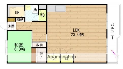 とぴあビル(1LDK/2階)の間取り写真