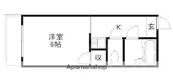 ネオデラサンテ(1K/3階)の間取り写真