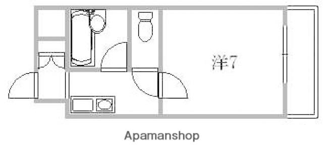 Fビル井口(1K/5階)の間取り写真