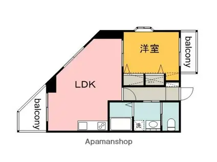 メゾン積(1LDK/2階)の間取り写真