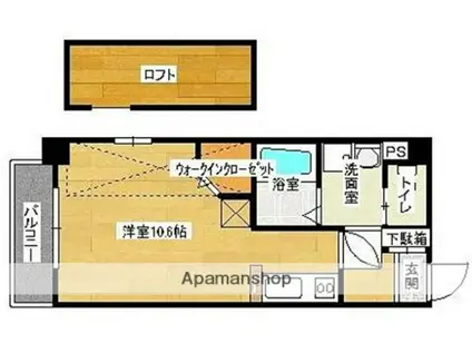 KATAYAMABLDG 20(ワンルーム/4階)の間取り写真