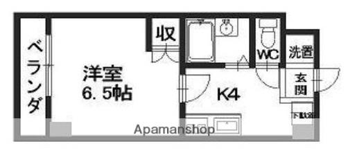 第2植野ビル(1K/2階)の間取り写真