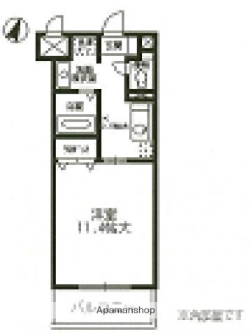 コートカメリア(1K/1階)の間取り写真