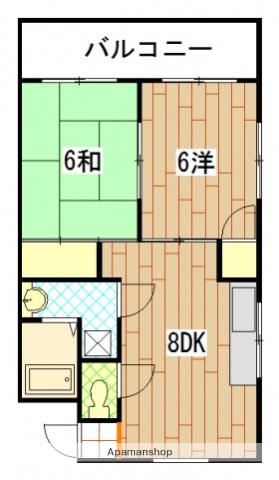 芦屋ビレッジ(2DK/2階)の間取り写真