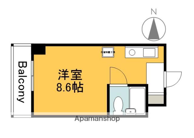 コーポラス岡本(ワンルーム/4階)の間取り写真