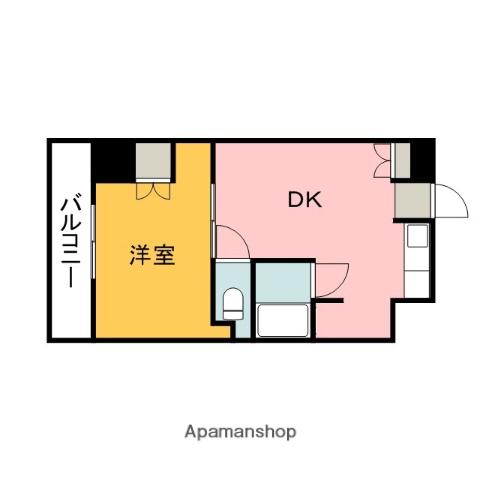 光レジデンス(1DK/5階)の間取り写真