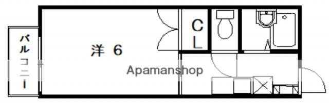 ハイムモーリス(1K/2階)の間取り写真