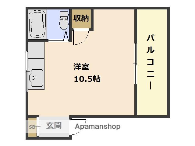 アーベルパートⅡ(ワンルーム/3階)の間取り写真