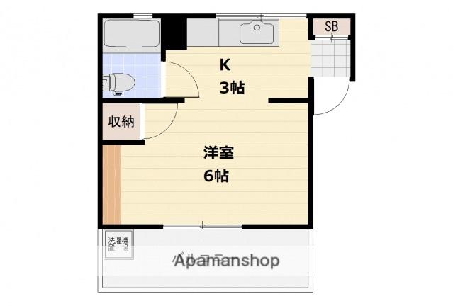 アーベルパートⅡ(ワンルーム/3階)の間取り写真