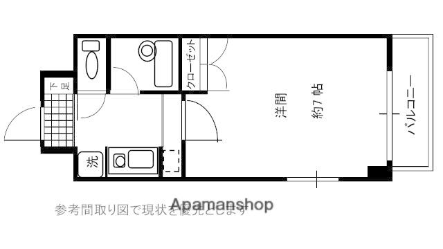 サンローレル串戸(1K/7階)の間取り写真