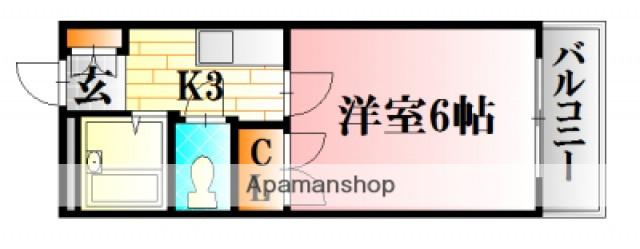 第二大下ビル(1K/4階)の間取り写真