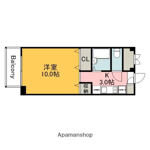 サンスペアリアビル(1K/5階)の間取り写真