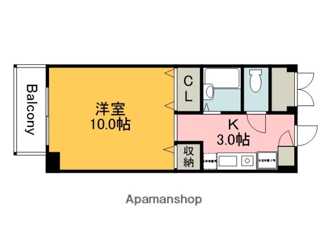サンスペアリアビル(1K/5階)の間取り写真