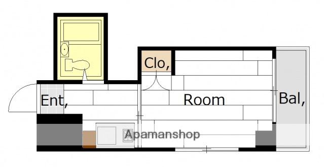 メゾン・ボヌール(1K/2階)の間取り写真