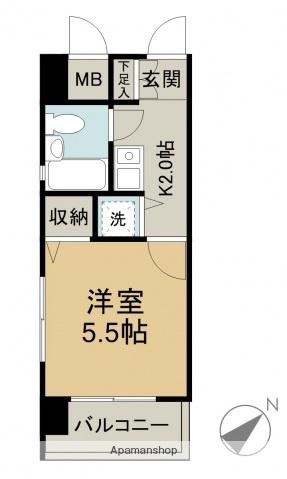 トーカンキャステール己斐本町(1K/6階)の間取り写真