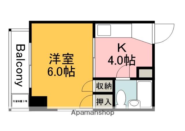 メゾン東雲Ⅰ(1K/4階)の間取り写真