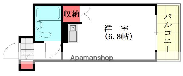 ダイアパレス皆実町(ワンルーム/4階)の間取り写真