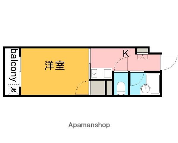 ダイヤレジデンス五日市(1K/1階)の間取り写真