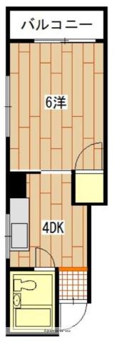 メゾン横川(1DK/3階)の間取り写真