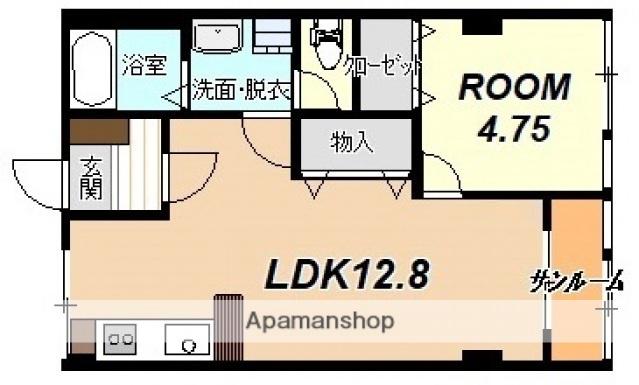 第二松田ビル(1LDK/4階)の間取り写真