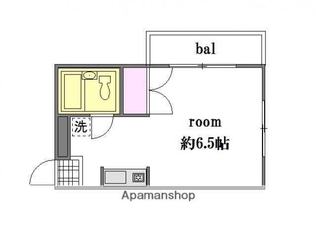 コーポ円満地(ワンルーム/1階)の間取り写真