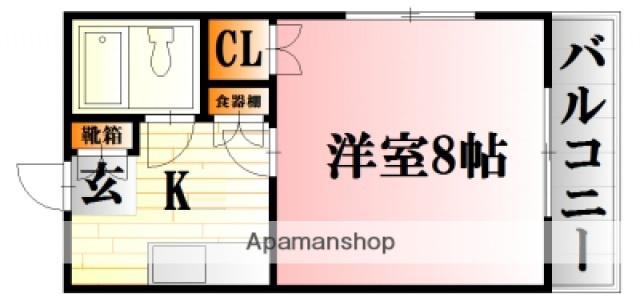 第一観ビル(1K/3階)の間取り写真