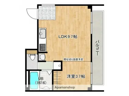 バール千田町ビル(1LDK/4階)の間取り写真