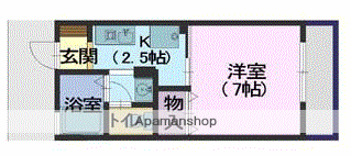セジュール廿日市(1K/1階)の間取り写真