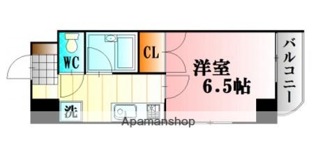 貴船御館(1K/4階)の間取り写真