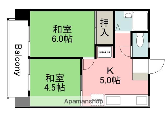 ハイム森(2K/3階)の間取り写真