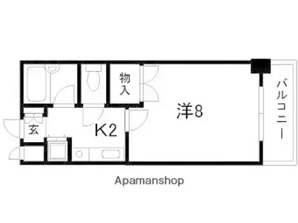 メゾン菊地(1K/5階)の間取り写真