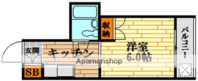 エステート18東雲(1K/1階)の間取り写真