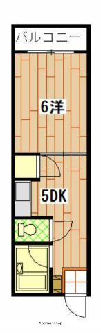 コーポ西原(1DK/4階)の間取り写真