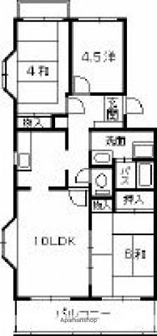 田崎コーポ(3LDK/3階)の間取り写真
