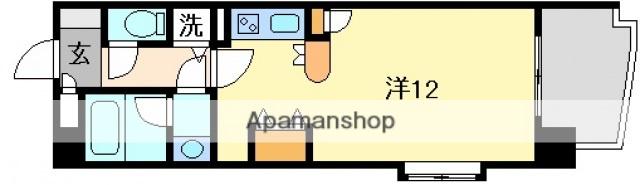 ジャルダン並木(ワンルーム/6階)の間取り写真