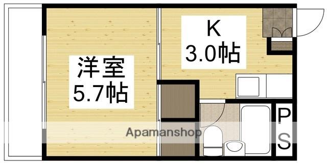 コートハウス坪井(1K/1階)の間取り写真