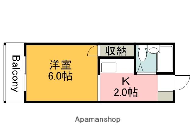 ジャルダン廿日市(ワンルーム/3階)の間取り写真