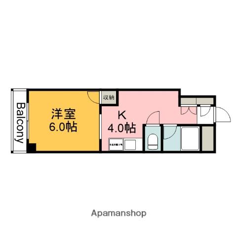 ローベンハイム永井(1K/5階)の間取り写真