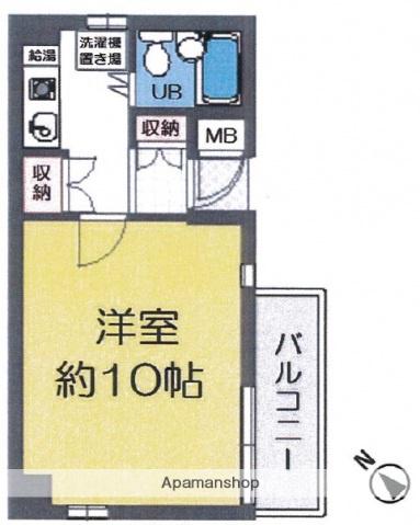 ロッコーマンション駅前通(1K/4階)の間取り写真
