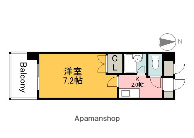 RESIDENCE岩本(1K/3階)の間取り写真