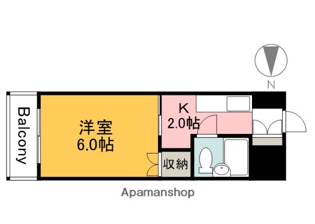 舟入松尾ビル(1K/3階)の間取り写真