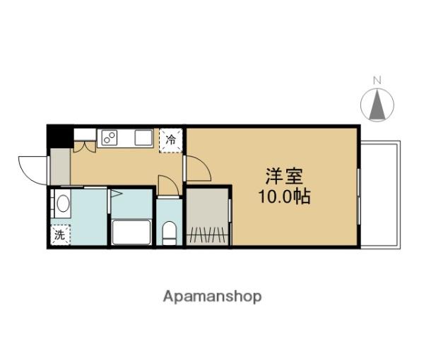 CRESCENT(1K/6階)の間取り写真